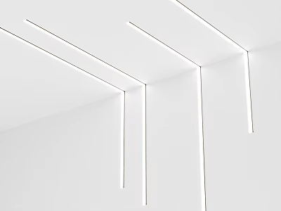 Modern Linear Ceiling Light Fixture Combination With Sleek Design And Minimalist Style 3d model