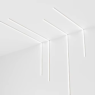 Modern Track Light Strip Light Group 3d model