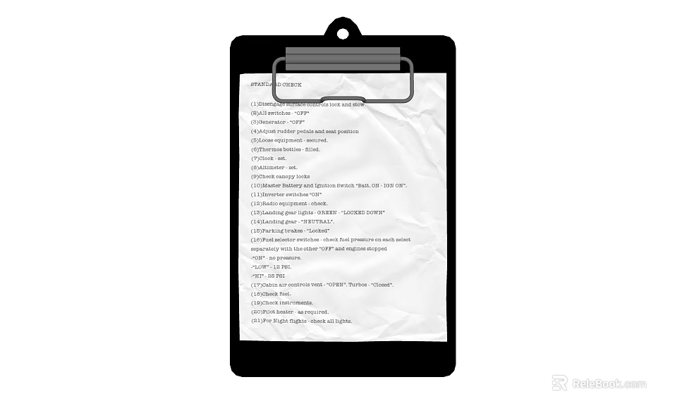 Black Clipboard With Attached Paper Containing Printed Text On White Background 3d model 