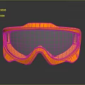 Orange Sport Goggles With Reflective Lenses And Stylish Design For Outdoor Activities