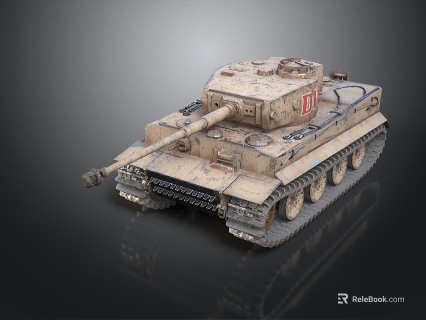 Historical Military Tank With Camouflage Paint Turret Cannon Tracks And Detailed Exterior Design 3d model 