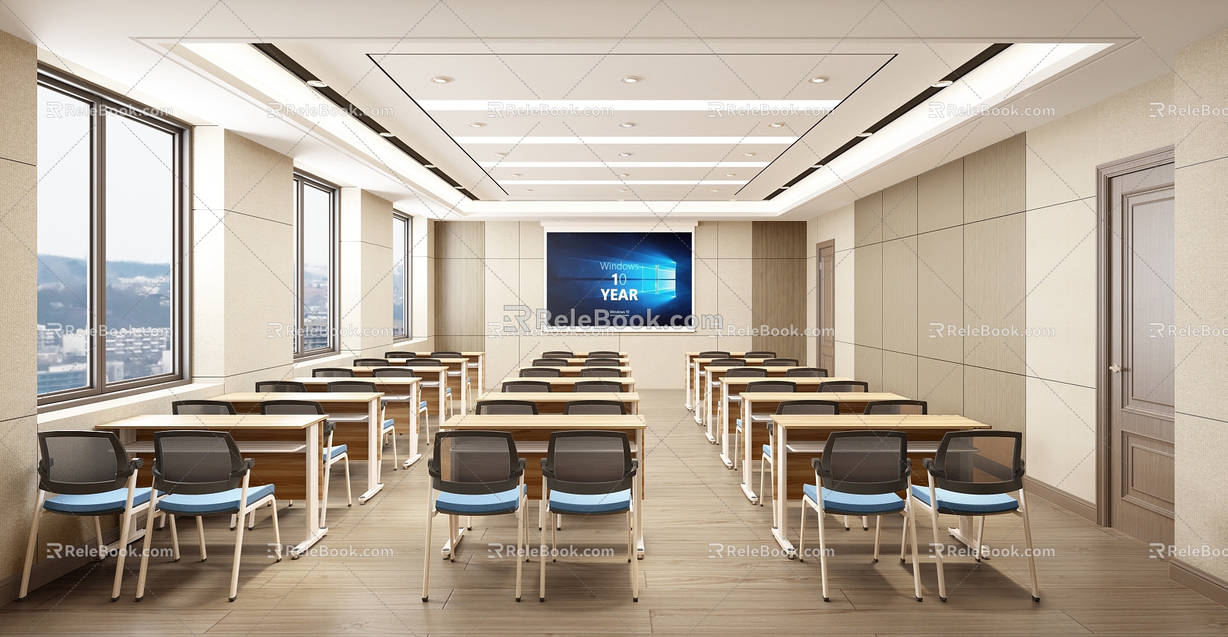 Modern Training Room Meeting Room Multifunctional Classroom 3d model