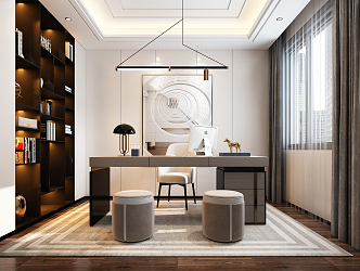 Light Luxury Study 3d model