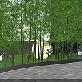 Check-in at Cozy Night Garden with Bamboo Trees and Outdoor Lighting