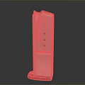 Weapon Magazine With Silver Metal Body And Blue Base Design Details