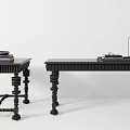 Modern End View Desk New End View Desk 3d model
