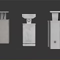 Three White Computer Web Cameras With High Definition Lens And Network Functionality