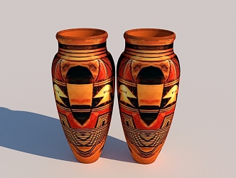 Interior decoration vase ceramic ornaments 3d model