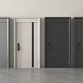 Modern Security Doors In Gray White And Dark Gray With Different Designs 3d model