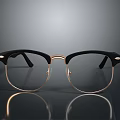 Classic Black And Gold Frame Eyeglasses With Clear Lenses For Stylish Daily Use