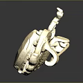 Golden Heart Shaped Brooch With Crown And Wings Encrusted With Diamonds Fashion Accessory