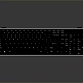Sleek Black Computer Keyboard With Modern Design And Full Size Layout