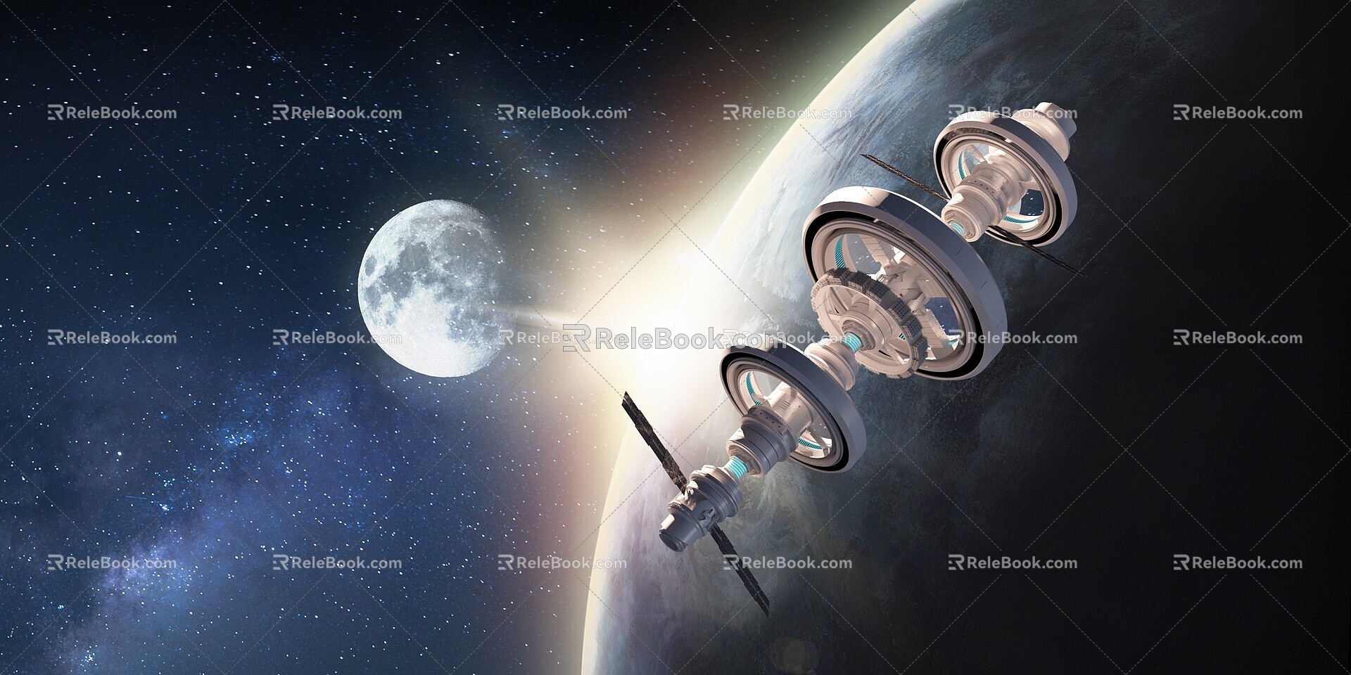 Space Station Scene 3d model