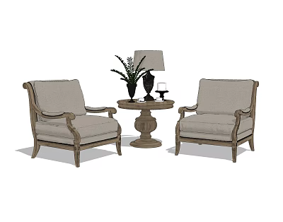 Leisure sofa combination 3d model