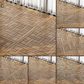 Natural Wooden Floor Parquet Design With Herringbone Patterns And Classic Interior 3d model