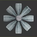 Industrial Metallic Impeller With Multiple Radial Blades And Central Hub