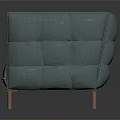 Stylish Teal Tufted Sofa With Wooden Legs And Modern Upholstered Design