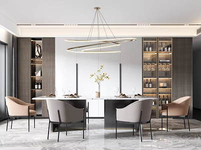 Light Luxury Restaurant 3d model