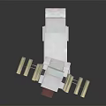 Pixelated Game Character Reindeer With Golden Antlers White Body And Red Nose
