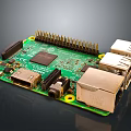 Single Board Computer With Green Circuit Board USB Ports HDMI Port GPIO Pins And Microchip