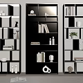 Metal Bookshelf Storage Rack 3d model