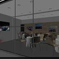 Automotive Exhibition Booth Setup With Multiple Cars And Display Elements