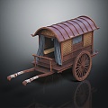 Chinese Style Carriage Official Car Ancient Sedan Car Official Car 3d model