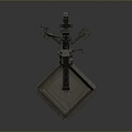 laser tower turret turntable sci-fi tower defense game tower defense sci-fi turret game turret game turret 3d model