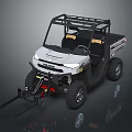 Industrial Equipment Utility UTV with Towing Fork Cargo Bed and Off Road Wheels for Operations
