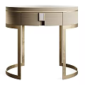 Elegant Modern Nightstand With Gold Metal Legs And Wooden Drawer Design