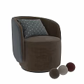 Modern Accent Chairs In Multiple Colors With Decorative Cushions And Rounded Design