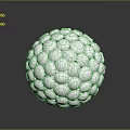 White Decorative Furniture Sphere With Geometric Pattern And Smooth Surface 3d model