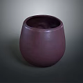 Elegant Round Purple Ceramic Jar For Home Storage And Decor 3d model