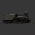 Vintage Steam Train Model On Tracks With Detailed Black Exterior And Display Base