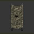Vintage Military Vehicle Tank With Camouflage Paint Tracked Wheels And Turret