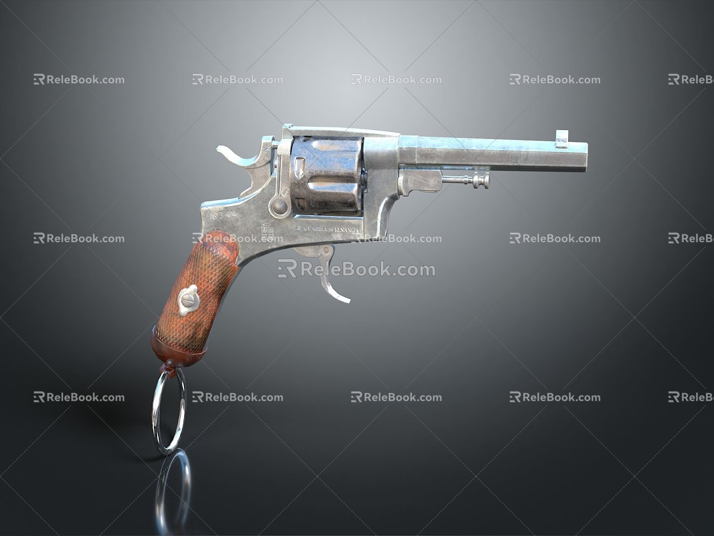 revolver revolver pistol semi-automatic pistol automatic pistol modern weapon hot weapon 3d model