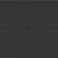 Detailed Metallic Airplane Model With Symmetric Mechanical Blades And Gray Background