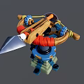 Modern Weapon Defense Sword Tower 3d model