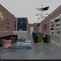 Beauty Hair Salon Interior Design With Pink Walls Green Chairs Sofa Counter And Bookshelves