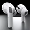 White Wireless Earbuds with Open Charging Case Modern Design and LED Indicator 3d model