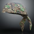 Camouflage Pattern Bandana With Tied Knot Design For Casual Fashion Accessory