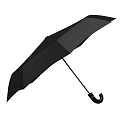 Stylish Black Umbrella With Octagonal Canopy For Outdoor Rain Protection