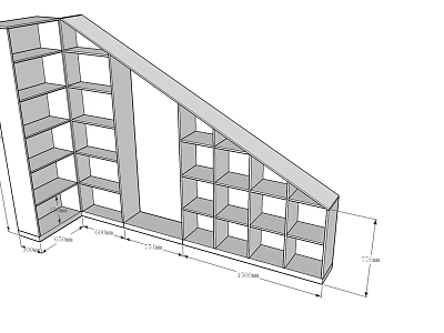 Decorative Cabinet With Structural Design Multiple Open Storage Shelves And Compartments 3d model