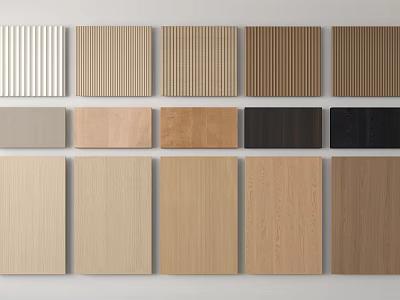 Decorative Wall Panels with Different Designs Various Colors and Wooden Styles for Home Interior 3d model