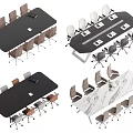 Modern Conference Tables With Various Chair Styles And Tabletop Designs