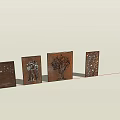 Modern Decorative Partition Designs With Metal Wooden Carved Patterns For Interior