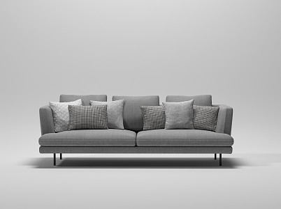 modern double sofa 3d model