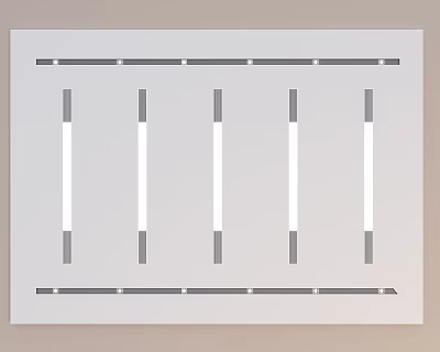 Modern Ceiling Design With Gray Horizontal Vertical Lines And White Stripes Pattern 3d model