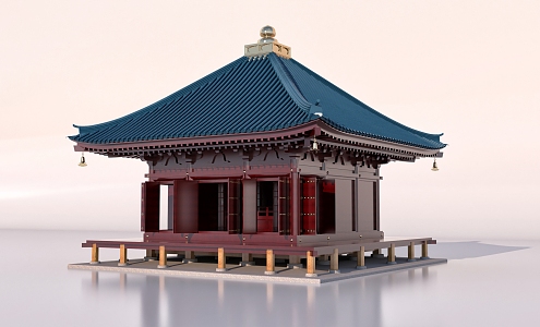 Japanese Ancient Landscape Architecture 3d model