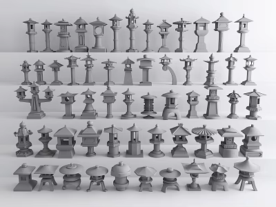 Chinese Style Stone Lamp Japanese Style Lamp Floor Lamp Landscape Lamp Garden Lamp Pillar Stone Lantern Courtyard Lawn Lamp Antique Lamp Landscape Stone Lamp Stone Lamp Stone Lamp 3d model